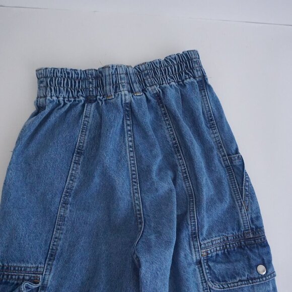 Urban Outfitters BDG Mid Wash Blaine Cargo Elastic Waist Relax Tapered Jeans 25 - Picture 13 of 13